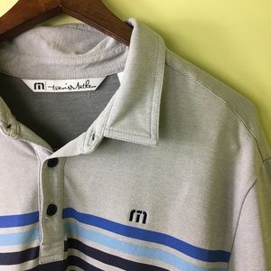 Travis Matthews Polo color block & stripe L